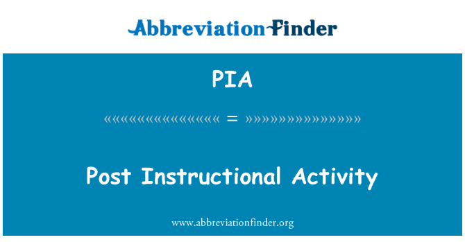 PIA: Aktivite ansèyman Post