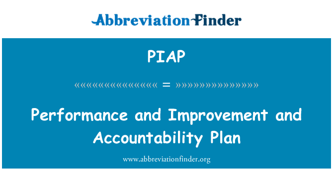 PIAP: Pèfòmans Et amelyorasyon Et Responsabilité Plan