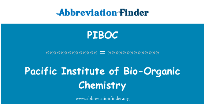 PIBOC: Pacific Institute av Bio-organisk kemi
