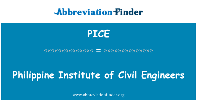 PICE: Philippine Institute of Civil Engineers