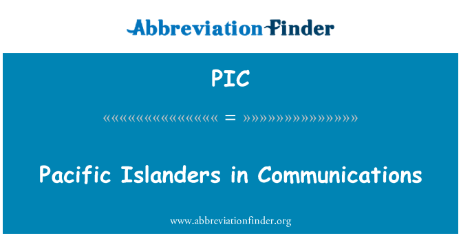 PIC: Pacific Islanders en Communications