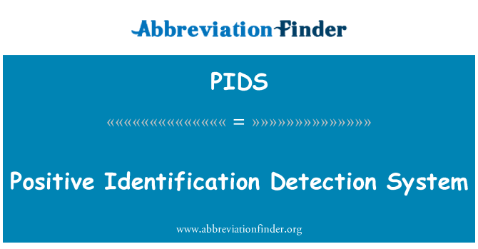 PIDS: Система обнаружения положительной идентификации