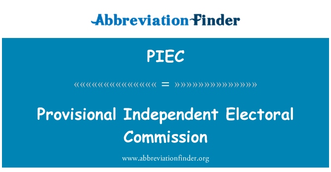 PIEC: Provizoriu Comisiei electorale independente
