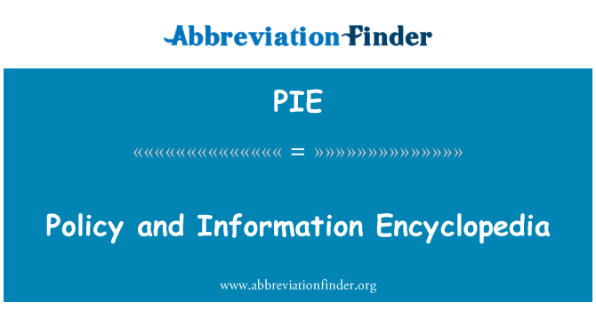 PIE: Policy and Information Encyclopedia