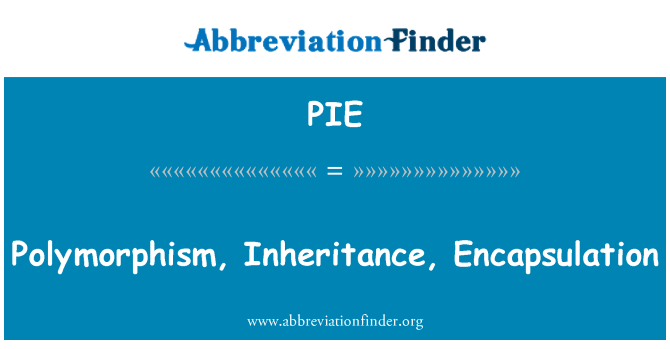 PIE: Polymorphism, Inheritance, Encapsulation