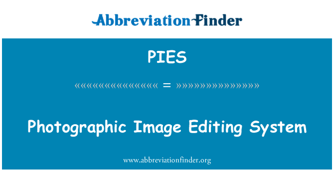 PIES: Fotografisk billede redigering System