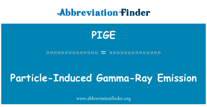 PIGE: Emise částic Induced Gamma-Ray