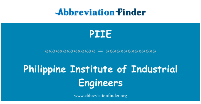 PIIE: Philippine Institute of Industrial Engineers