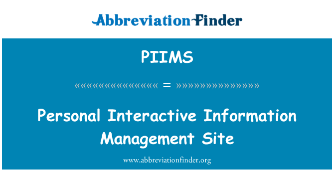 PIIMS: Kote Gestion ki gen enfòmasyon prive Interactive