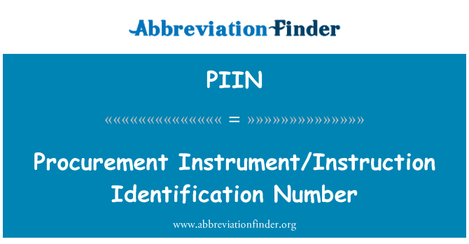 PIIN: Identifikacijska številka naročila instrumenta/navodila