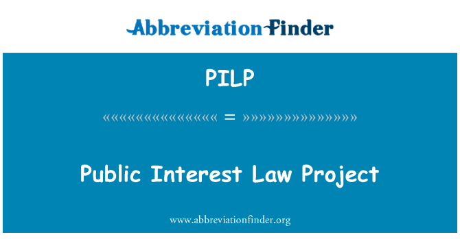 PILP: Öffentlichen Interesse Law Project