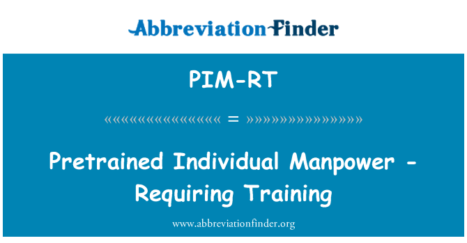 PIM-RT: Pretrained einzelne Manpower - Ausbildung erfordern