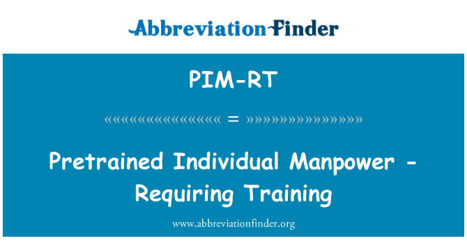 PIM-RT: Pretrained endividyèl Mendèv - mande antrènman