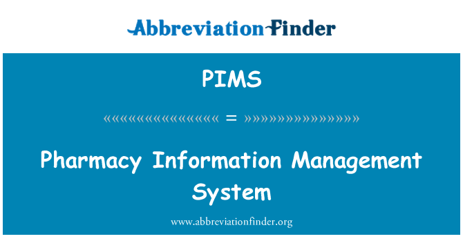 PIMS: Gestion sistèm enfòmasyon famasi