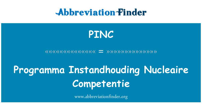 PINC: 观 Instandhouding 不仅在执行 Competentie