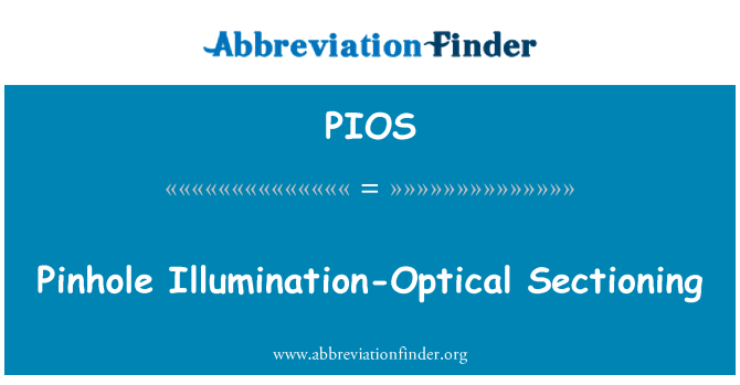 PIOS: Pinhole Illumination-Optical Sectioning