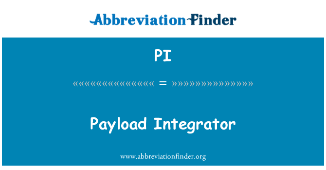 PI: Payload Integrator
