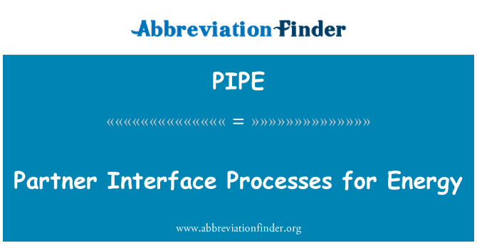 PIPE: Antarmuka mitra proses untuk energi