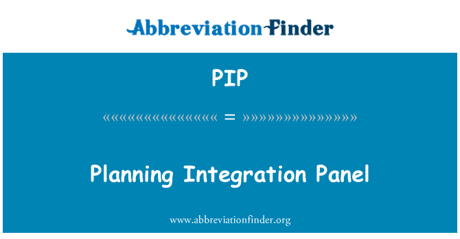 PIP: Plánování integrace Panel