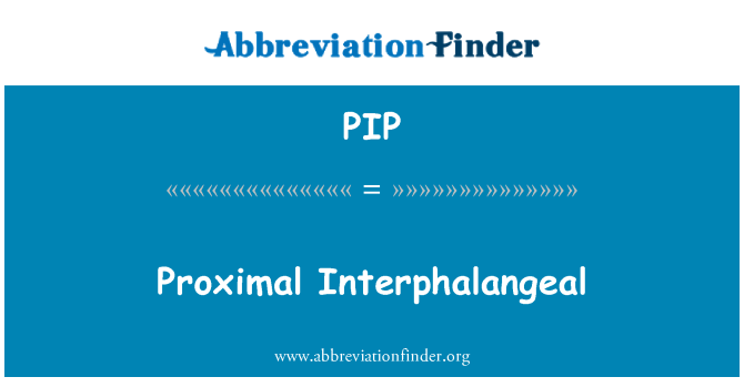 PIP: 近端指间关节