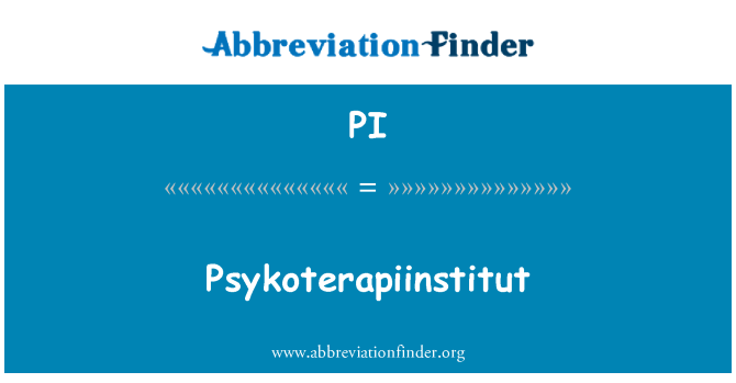 PI: Psykoterapiinstitut