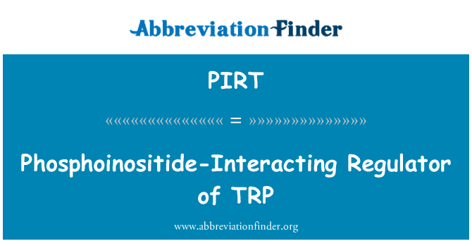 PIRT: Fosfoinositol-interactuando regulador de TRP