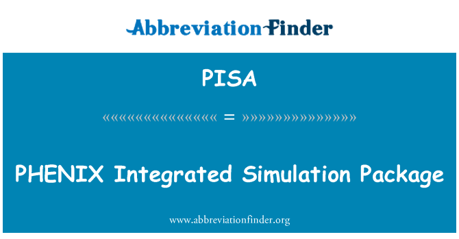 PISA: PHENIX integrert simulering pakke