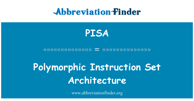 PISA: Polymorfe instruksjonssett arkitektur