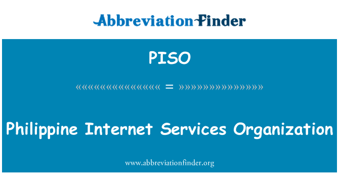 PISO: 菲律賓的互聯網服務組織