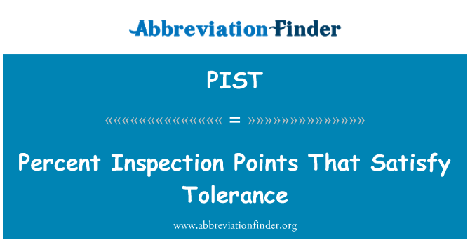PIST: Percent Inspection Points That Satisfy Tolerance