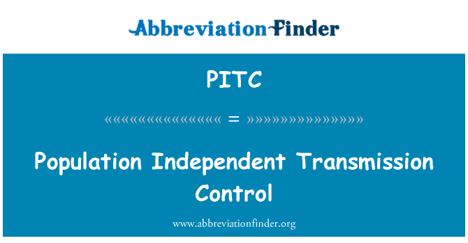 PITC: Transmisyon endepandan kontwòl popilasyon