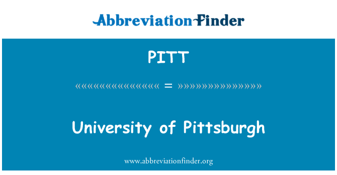 PITT: University of Pittsburgh