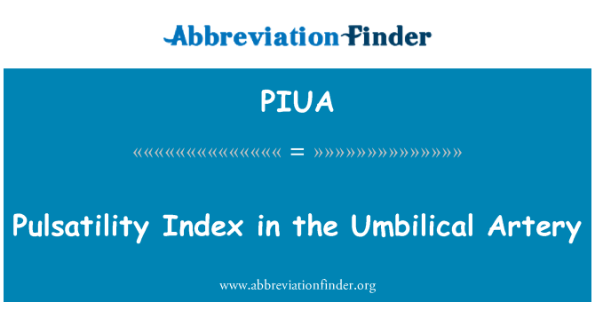 PIUA: Indiċi pulsatility fil-Artery umbilikali