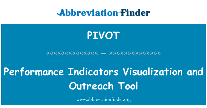 PIVOT: تجسم شاخص های عملکرد و توسعه ابزار