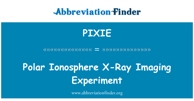 PIXIE: Ionosphere polari ray Imaging esperiment