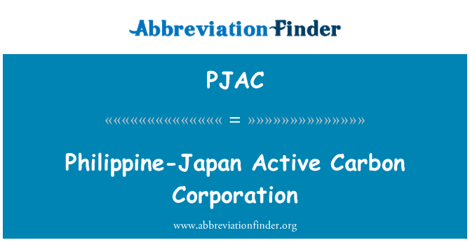 PJAC: Филипински-Япония активен въглерод корпорация