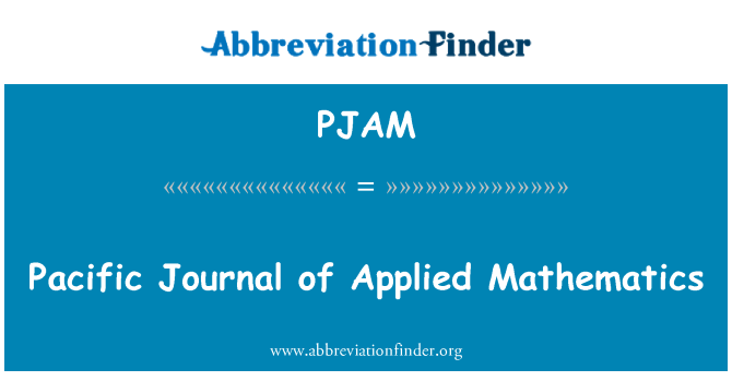 PJAM: Jounal pasifik de matematik aplike