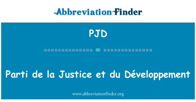 PJD: Parti de la Justice et du Développement