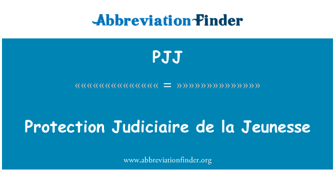 PJJ: Protection Judiciaire de la Jeunesse