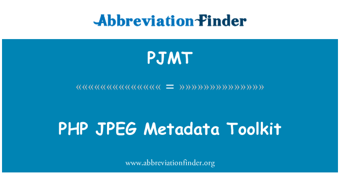 PJMT: PHP JPEG metatietojen Toolkit