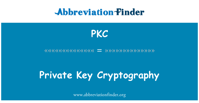PKC: Cryptography allweddol preifat