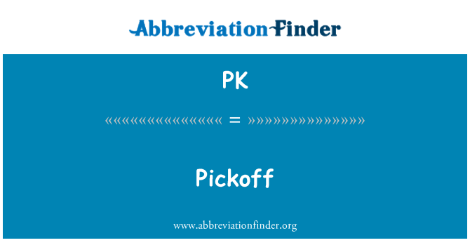 PK: Pickoff