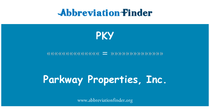 PKY: Parkway pwopwiyete, Inc.