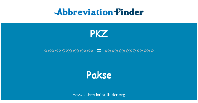 PKZ: Pakse