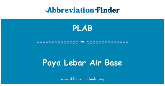 PLAB: Base aérea de Paya Lebar