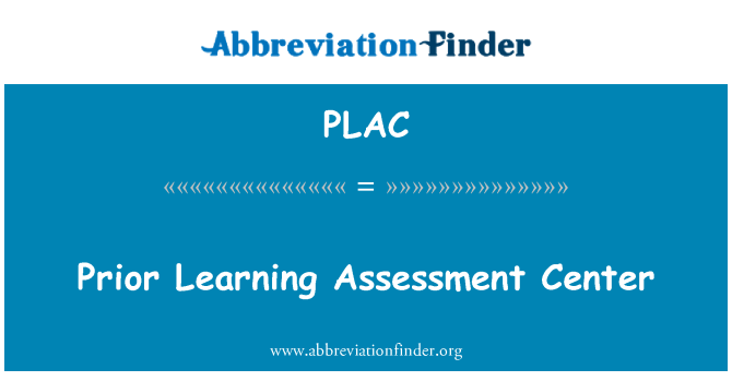 PLAC: ศูนย์ประเมินการเรียนรู้ก่อน