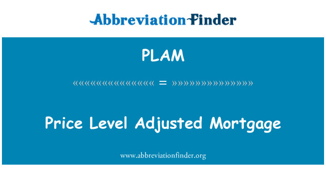 PLAM: قیمت سطح رہن ایڈجسٹ