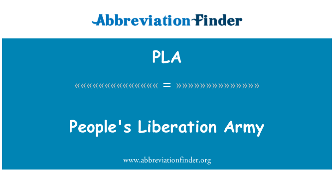 PLA: Lame pou liberasyon pèp