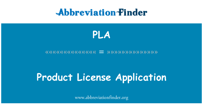 PLA: Produkt licence aplikace