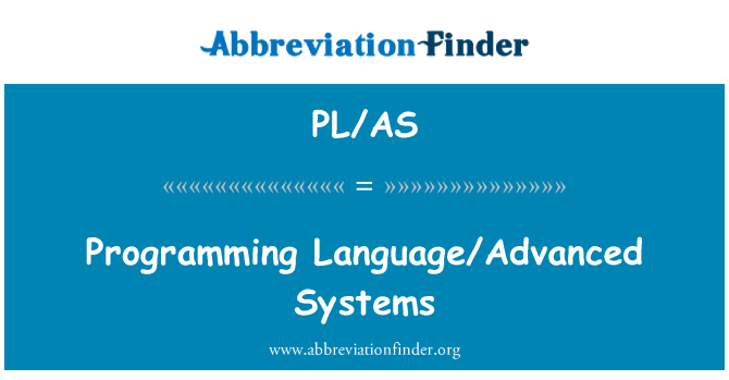 PL/AS: การเขียนโปรแกรมภาษาสูงระบบ